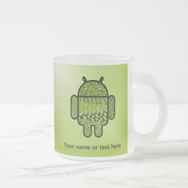 Paisley-Zeichen für den Android™-Roboter Mattglastasse (Rechts)