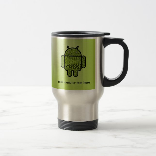 Paisley-Zeichen für den Android™-Roboter Reisebecher (Rechts)