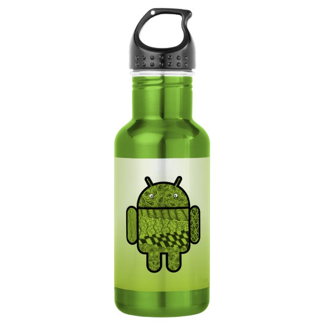 Paisley-Zeichen für den Android™-Roboter Trinkflasche (Vorderseite)