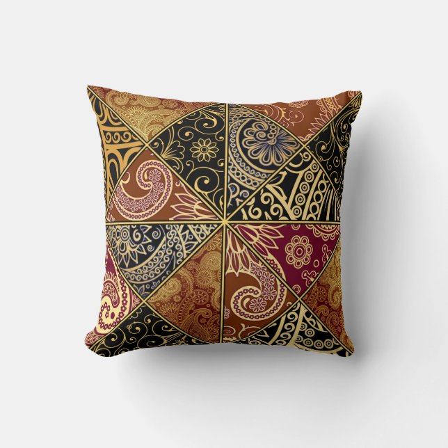 Paisley zerbrach Muster-Kissen Kissen (Vorderseite)