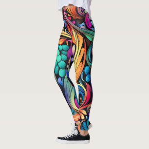 Paisley-Ziermuster Leggings
