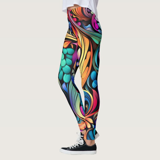 Paisley-Ziermuster Leggings (Links)