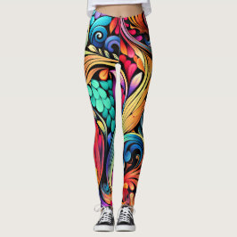 Paisley-Ziermuster Leggings