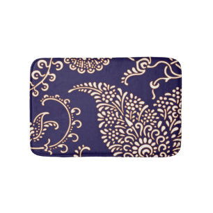 Paisleygirly Blumenhennastrauchmuster des Damastes Badematte
