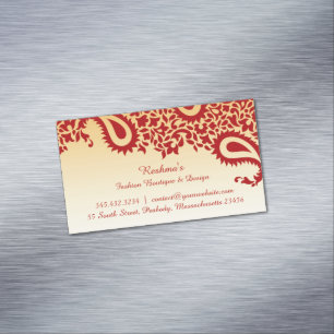 Paisleys Elegant Magnetische Visitenkarte