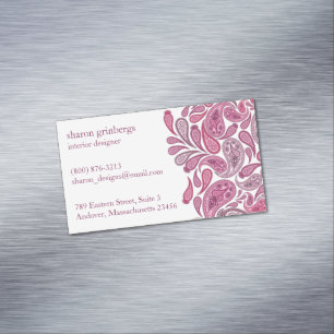 Paisleys Elegant Magnetische Visitenkarte