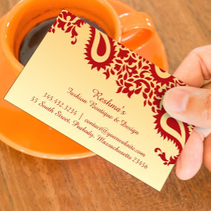 Paisleys Elegante Business Card Visitenkarte