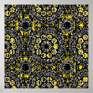 Paisleys eleganter, blumengeschmückter Vintager Hi Poster