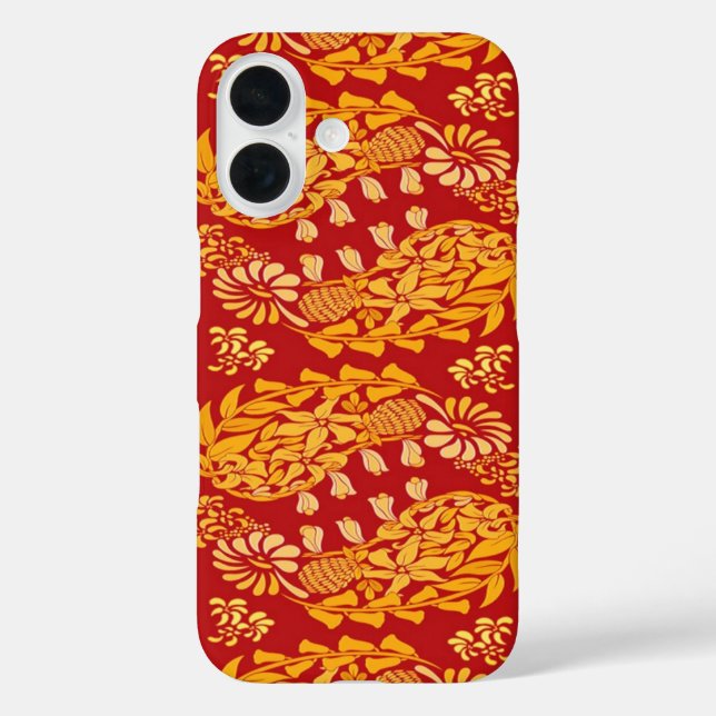 Paisleys Floral Indian iPhone 16 Hülle (Rückseite)