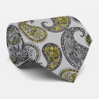 Paisleys Muster Grau und Gelb