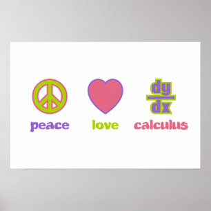 Paix, amour et calcul Imprimés et affiches