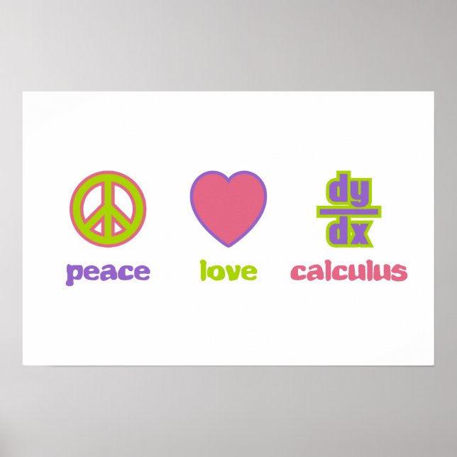 Paix, amour et calcul Imprimés et affiches (Devant)