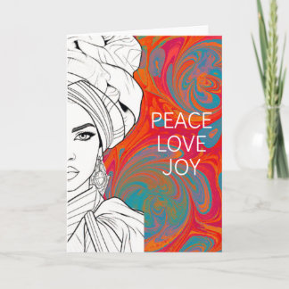 Paix. Amour. Joie. – Carte de vœux d'art inspirant