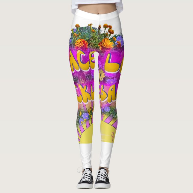 Paix, Amour, Leggings Pickleball (Devant)