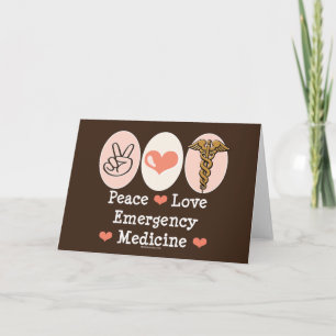 Paix Amour Médecine d'urgence Carte de voeux