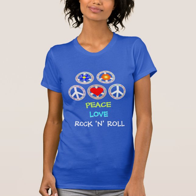 PAIX, AMOUR, T-shirt ROCK 'N' ROLL (Devant)