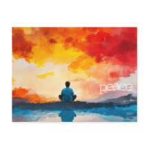 "paix" Carte postale biblique d'Isaïe 26:3.