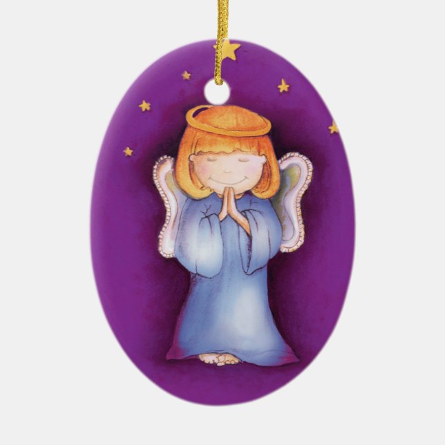 Paix d'ange de Noël, ornement de pourpre de (Devant)