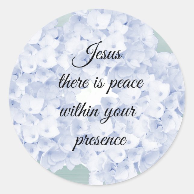 Paix dans votre présence Sticker rond Jésus (Devant)