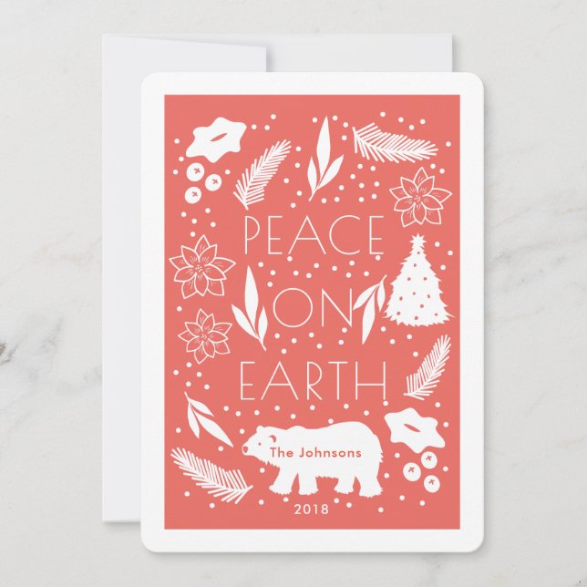 Paix de l'ours polaire sur Terre Carte rouge de No (Devant)