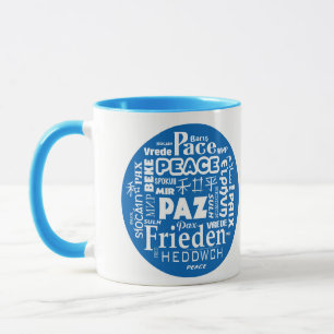 Paix dénommée de bleu/blanche de tasse dans des