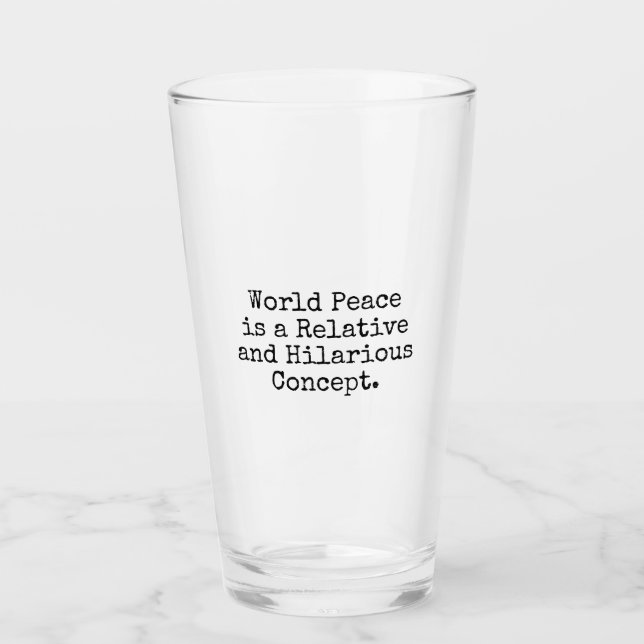 Paix du monde le verre (Devant)