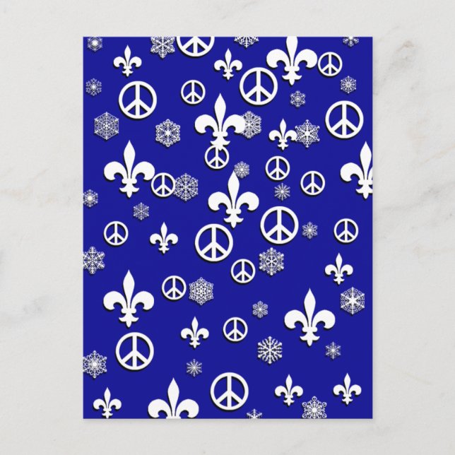 Paix et cartes de Noël de Fleur de Lis (Devant)