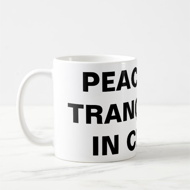 "Paix Et Tranquillité En Christ" Mug Classique (Gauche)
