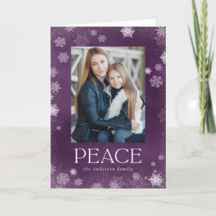 Paix Froide Purple Aquarelle Carte photo de vacanc