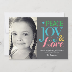 Paix, joie et amour Cartes photos de vacances