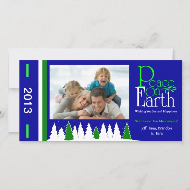 Paix M1 sur les cartes photos Terre-Royaux de Noël (Devant)