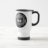 Paix multi Pax paz de langue de tasse de voyage