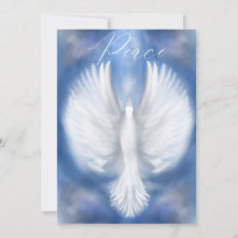 Paix Noël Fêtes Nouvel An Dove Carte Plat
