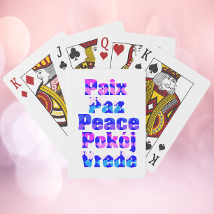 Paix Paz Frieden Pokój Vrede Inspirational Liebe D Spielkarten