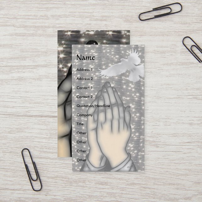 Paix ! S'il vous plaît ! modèle de carte de visite (Créateur téléchargé)