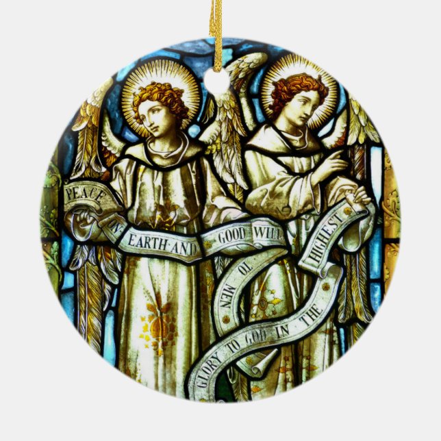 Paix sur Terre Anges Ornement de Noël (Dos)