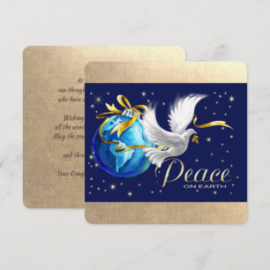 Paix sur Terre. Carte de Noël de Peace Dove