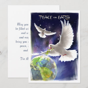 Paix sur Terre. Carte de vacances Appartement Dose