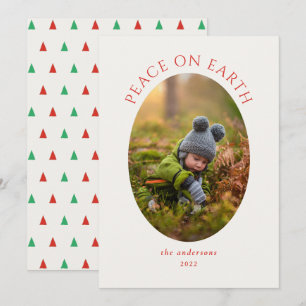 Paix sur Terre Carte de vacances photo Red Green C
