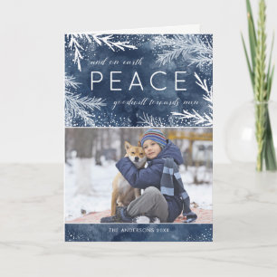Paix sur terre - carte de voeux de photo de Noël