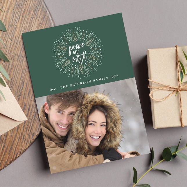 Paix sur Terre | Carte photo de vacances (Créateur téléchargé)