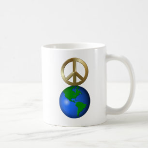 Paix sur Terre Mot Puzzle Café Mug