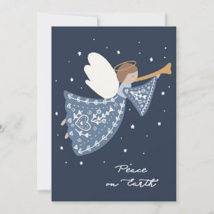 Paix sur Terre Noël Angel Cartes de fin de année