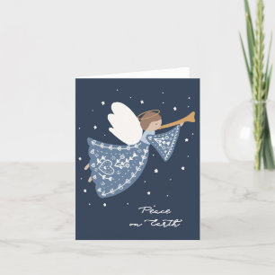 Paix sur Terre Noël Angel Cartes de fin de année