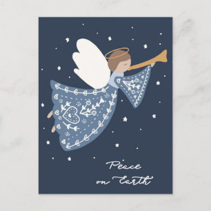Paix sur Terre Noël Angel Cartes de fin de année