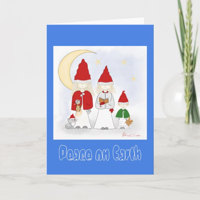 Paix sur Terre Noël Carte de voeux (Devant)