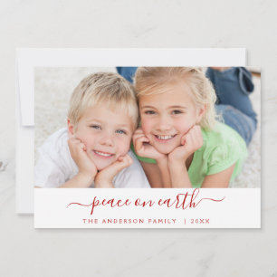 Paix sur Terre Noël Carte photo