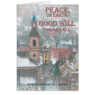 Paix sur terre - vue de village d'Alsace - la