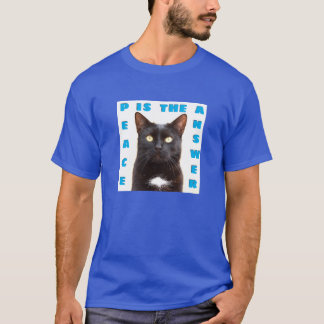 Paix - T-shirt chat (foncé)