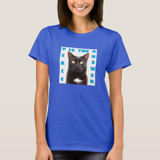 Paix - T-shirt chat (foncé)